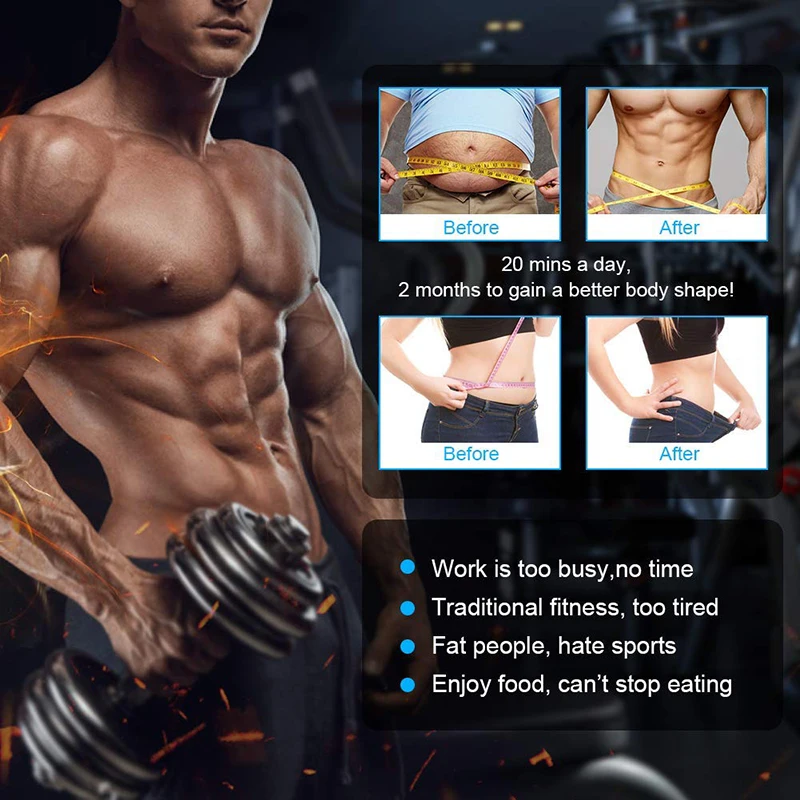 Electrostimulateur Musculaire Abdominaux Stimulateur ABS EMS Trainer Masseur Abdominal Electro Stimulator Home Fitness Gym (3)