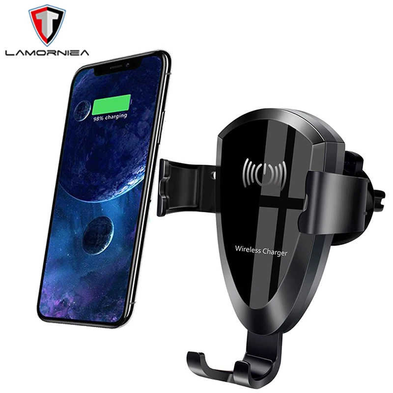2 in1 Qi Wireless Car Charger For iPhone XS MAX XR 7 Samsung S9 S8 Note 9 8 Quick Wireless Charger Car Mount Mobile Phone Holder