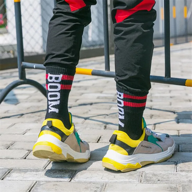 الأزياء مضحك رجل الجوارب القطن لوح التزلج الهيب هوب الجوارب للجنسين الجدة محب طويلة الجوارب الحاضر للرجال Meias الشارع الشهير الجوارب