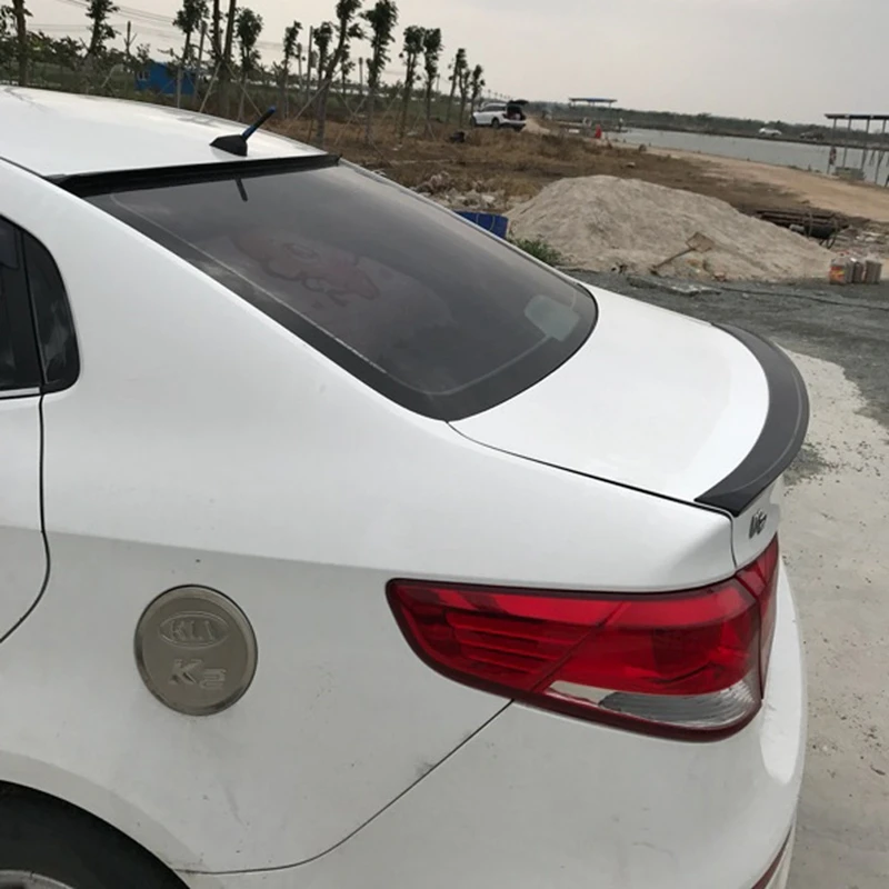 

For Kia K2 Rio 2011 2012 2013 2014 2015 2016 ABS Plastic Material Unpainted Color Rear Trunk Wing Lip Spoiler Car Accessories