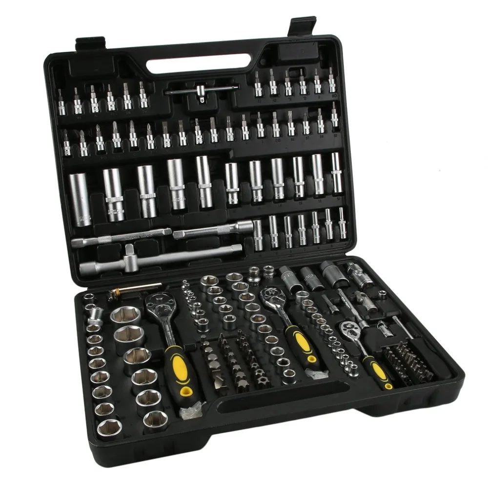 

179PCS/SET Ratchet Socket Wrench Tool With Carry Case Ratchet Driver Kit Universal Socket Set Professional Repair Tools
