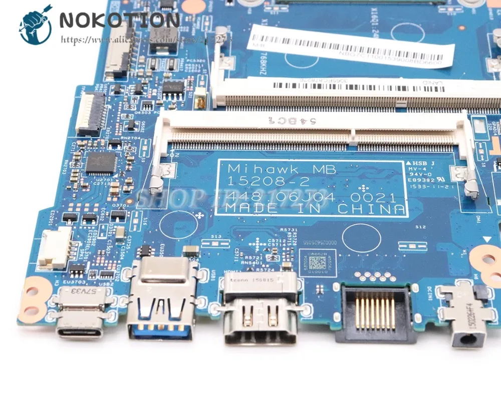 price cut  NOKOTION For Acer aspire V3-372 V3-372T Laptop Motherboard I3-6100U CPU 15208-2 448.06J04.0021 NBG7