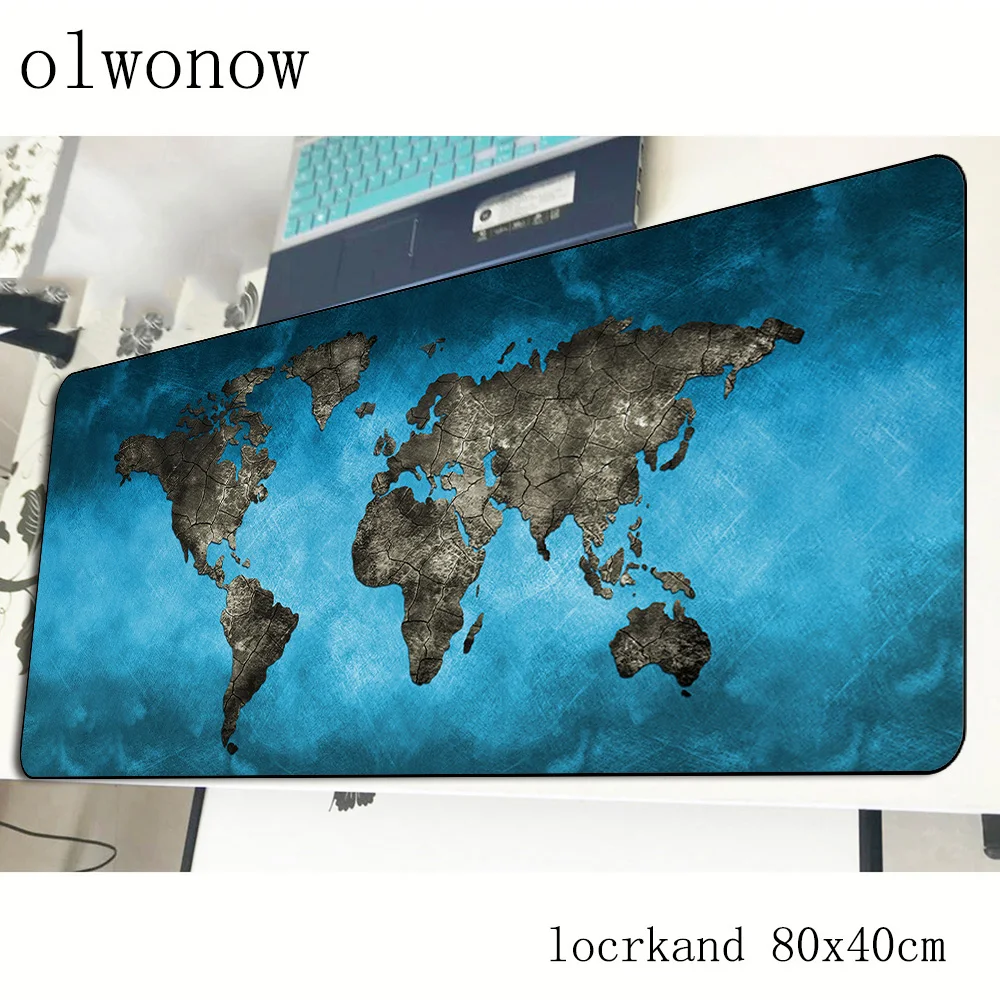 Коврик для мыши с картой мира 800x400x3 мм Красочный игровой коврик геймер