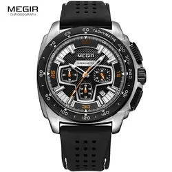 Для мужчин спортивные наручные часы Армия Морской кварцевый хронограф секундомер человека Relogios Masculino Военная силиконовые 2056GS-BK-1