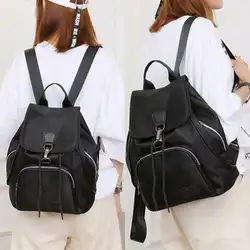 Новая модная Водонепроницаемая нейлоновая сумка-рюкзак для повседневной носки на молнии с двумя ремешками для путешествий