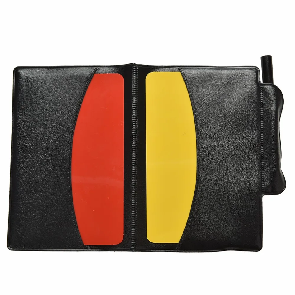 Hot Sale! New Soccer Referee Wallet Red Card And Yellow Card Wallet Pencil Notebook