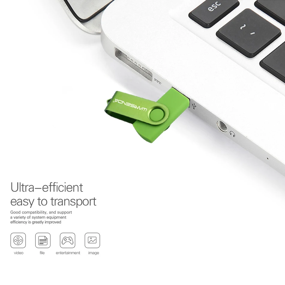 WANSENDA D300 USB флеш накопитель металлический 32 ГБ Usb флешка 3 0 16 64 128 256