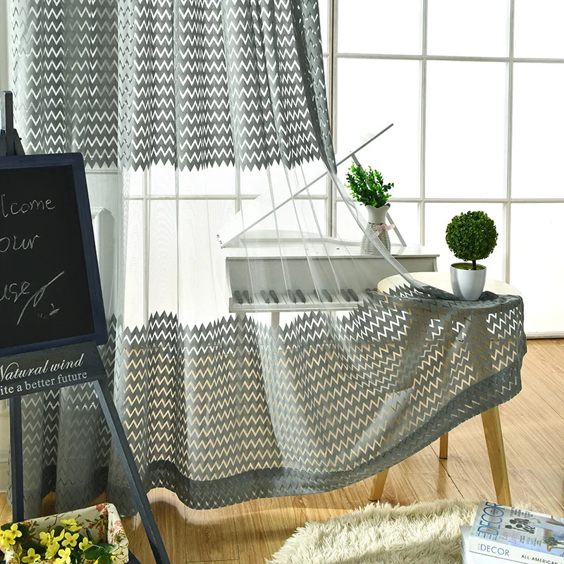 Modern Striped Tulle Curtains For Living Room Window Luxury Semi Sheer Curtains For Bedroom Treatments Voile Drapes Fabric Modern Striped Tulle Curtains For Living Room Window Luxury Semi Sheer Curtains For Bedroom Treatments Voile Drapes Fabric