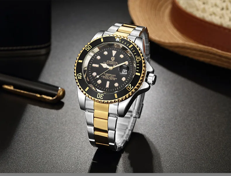 KIMSDUN мужские классические бизнес Кварцевые часы лучший бренд класса люкс спортивные часы модные повседневные мужские наручные часы reloj hombre