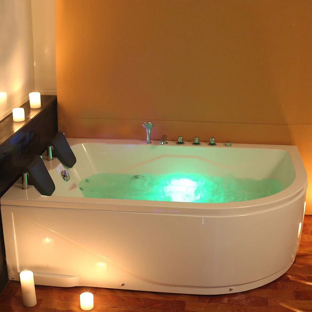 Whirlpool Corner Bath Shower Spa Straight 2 person double ...