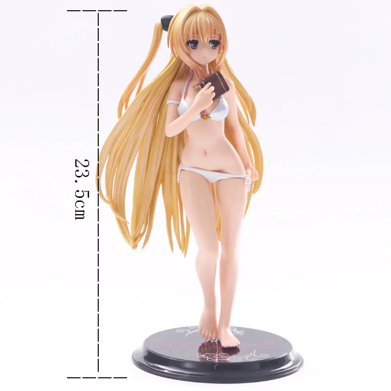 

Japanese Anime Alter To Love Ru Golden Darkness Sexy White & Black Swimsuit PVC Action Figure Sexy Yuuki Mikan Lala Model