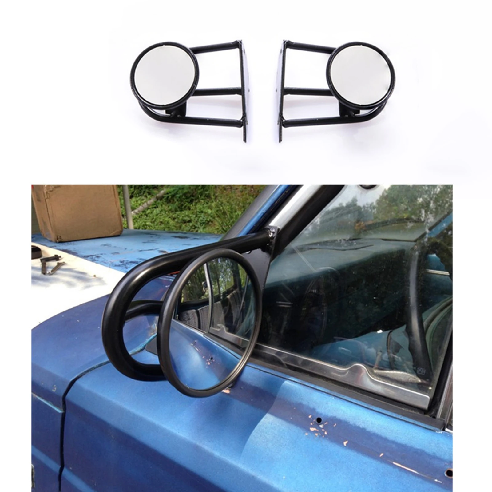 

1 set Movable Simulation Mirror Rearview Mirror Lens for 1/10 TRAXXAS TRX-4 TRX4 Ford Bronco TRAXXAS UDR RC Car Upgrade Parts