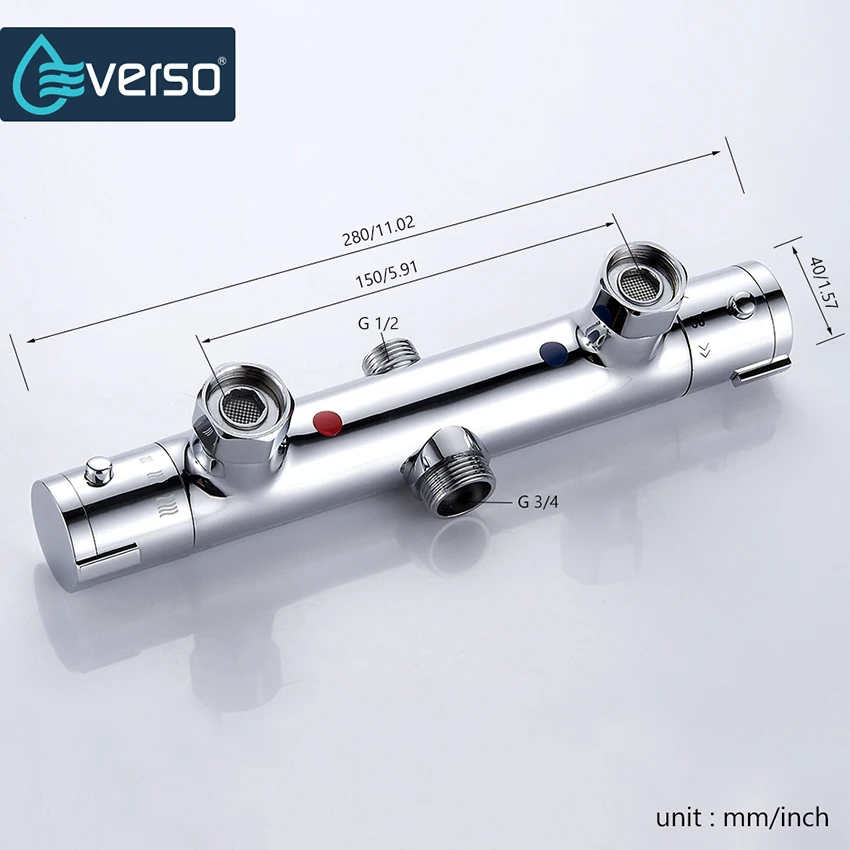 EVERSO ntelligent Термостатический смеситель для душа с двумя ручками термостатический смесительный клапан Термостатический смеситель для душа