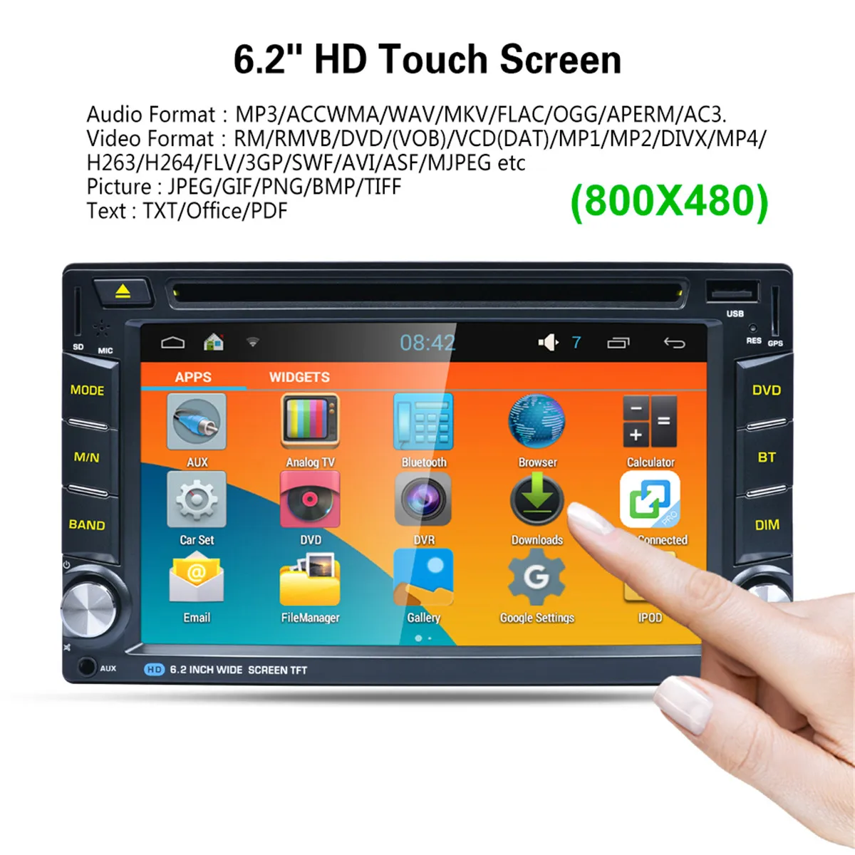 Cheap Universal Android Car Radio Double 2 Din Car MP5 DVD Player GPS Navigation In dash bluetooth Car Stereo Video+Camera 3