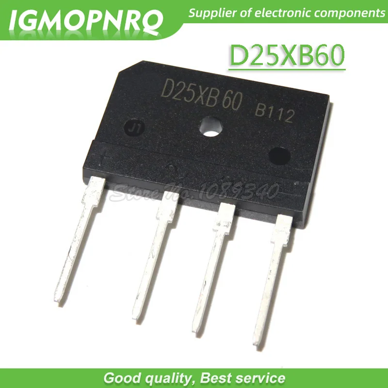 

5pcs D25XB60 25XB60 600V 25A ZIP Bridge Rectifiers VRM=600 IFSM=350 new original