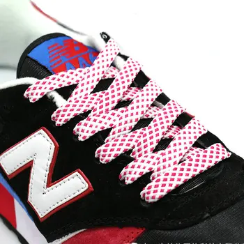 

Fashion 1pair 120cm shoelace Fashion UNISEX Polyester Sneaker Shoe Laces Colors Checkered Double Layer Hollow Flat Shoelaces