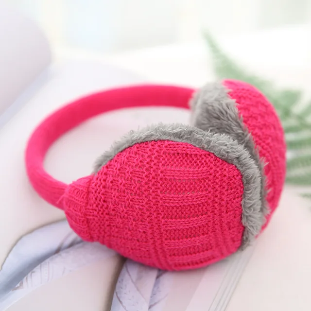 2017 Winter Warm Earmuffs Knitted Children Ear Muffs For Boy Washable