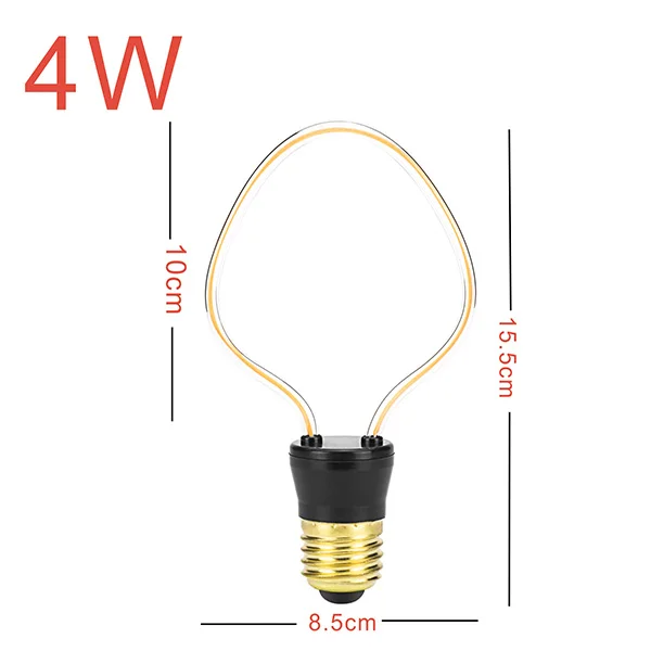 Ретро винтажный светодиодный светильник E27 220 в 240 В Мягкий Светодиодный светильник накаливания 4 Вт 4,5 Вт внутренний декоративный светильник необычные дизайнерские лампочки теплый желтый - Испускаемый цвет: JH-H
