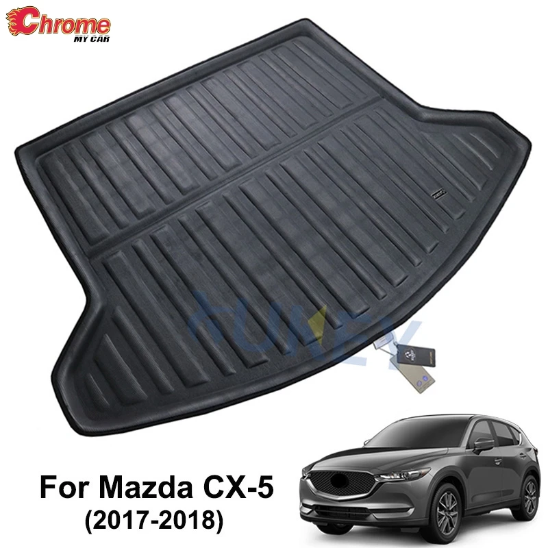 

For Mazda CX-5 CX5 KF 2017 2018 Boot Mat Rear Trunk Liner Cargo Floor Tray Carpet Mud Pad Kick Guard Protector Car Accessories