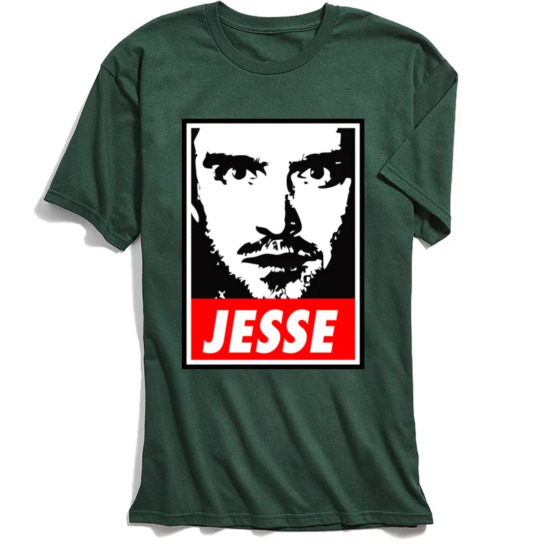 Jesse T-shirts Short Sleeve Printed On Fashionable Mens Summer Fall Tops Shirts Printed On Tops & Tees Crew Neck 100% Cotton Jesse dark