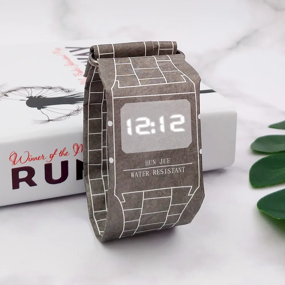 

Papr Watch Waterproof Sport Watch Men Watches 2018 Paper Watch LED Men's Digital Wristwatches Montre Homme Saat
