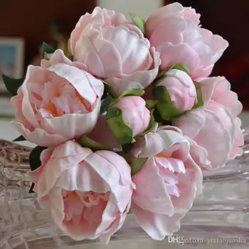 Real Touch 8 Flowers Heads PU Peony Buds bouquet wedding bride Holding flower bridal hand hold flowers home decorative Real Touch 8 Flowers Heads PU Peony Buds bouquet wedding bride Holding flower bridal hand hold flowers home decorative