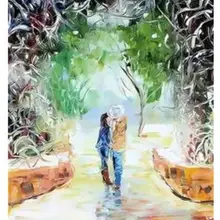 21070 пара свиданий в парке-краска комплекты номеров для взрослых DIY