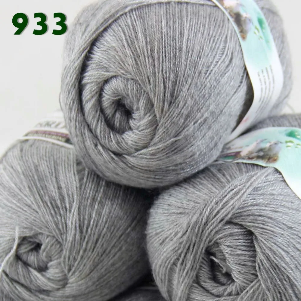 Lot of 3 Skeins Fine Lace Soft Wool Acrylic Cashmere Yarn Knittin Gray 238 933cashmere sheets
