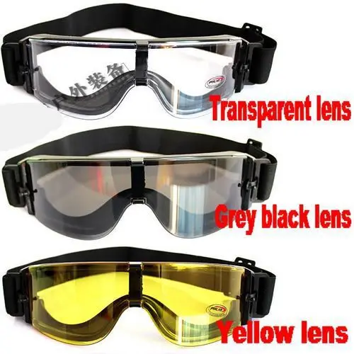2015 새로운 뜨거운 판매 장난감 총 X800 전술 고글 선글라스 안경 블랙 3 렌즈goggles lensgoggles
