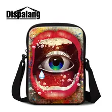 Dispalang крутой глаз узор через плечо маленькая сумка-мессенджер мотоциклетные сумки через плечо для молодежи испанский Мини Дорожная сумка bolsas