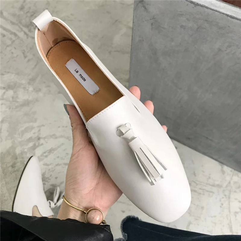 tassel flat mules