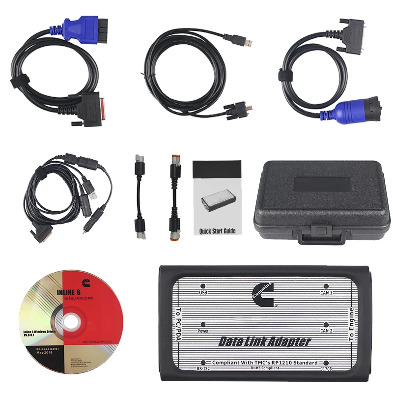 Truck diagnostic tools for INLINE 6 V8.7 V7.62 Data Heavy Duty INLINE6 Cummins Diagnostics Complete INLINE Heavy Duty Truck Diagnostic Tools