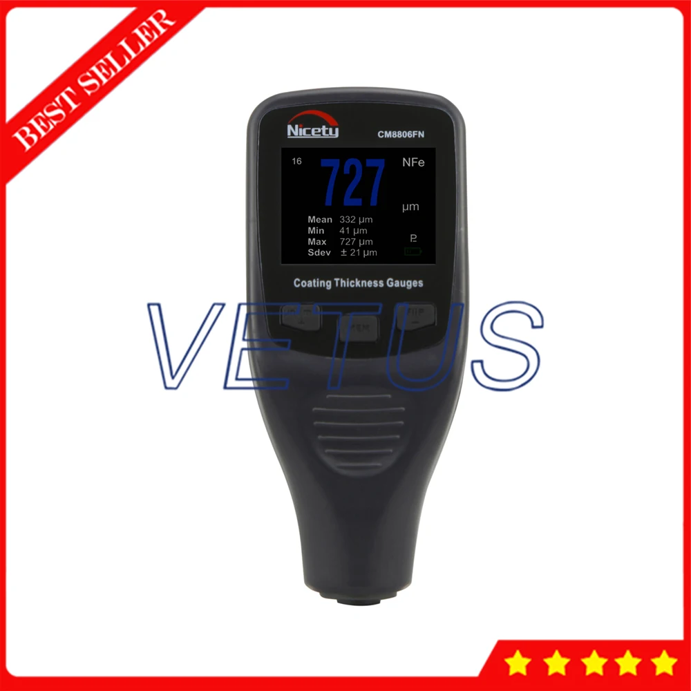 

Digital Coating Thickness Gauge CM8806FN Car Body Tester Coating Thickness Gauge 1um 0.1mils Resolution