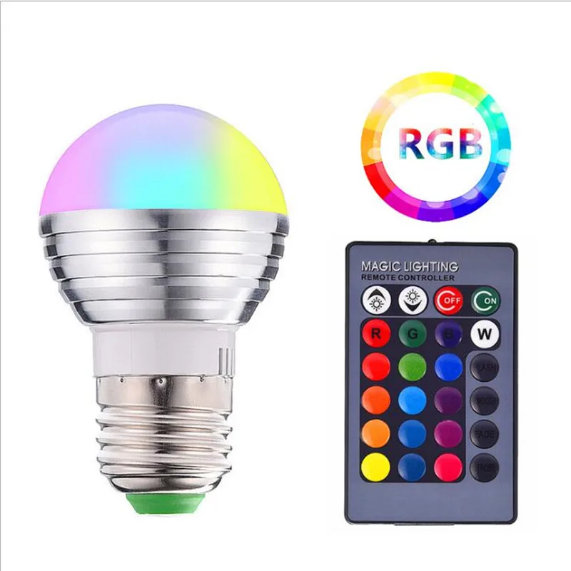 

E14 E27 Dimmable LED Bulb Lamps 110V 220V Light Bulb 3W Lampada LED Bombilla Spotlight with IR Remote Controller for Home