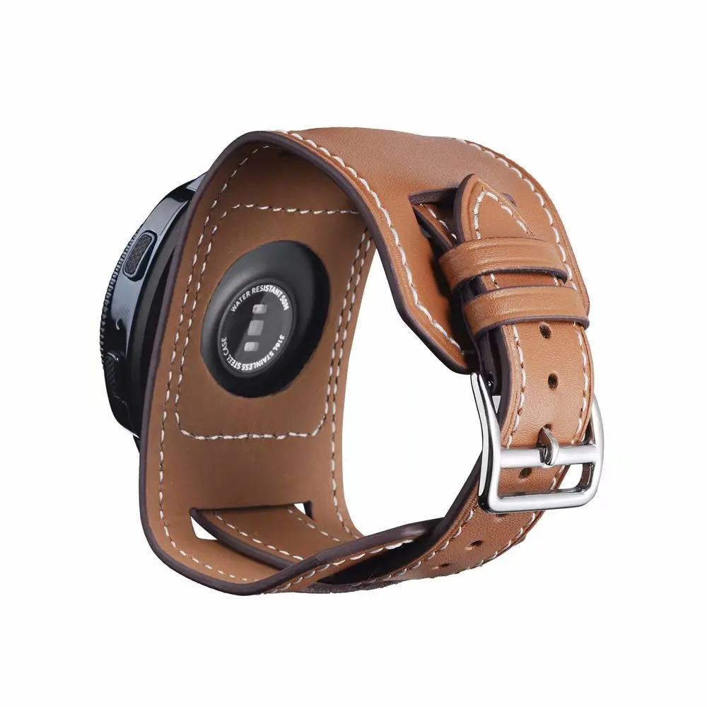 Ремешок для часов samsung Galaxy Watch Active 42/46 мм gear Sport S2 S3 20/22 мм кожаный ремешок для Huami Amazfit Bip huawei Watch2 gt