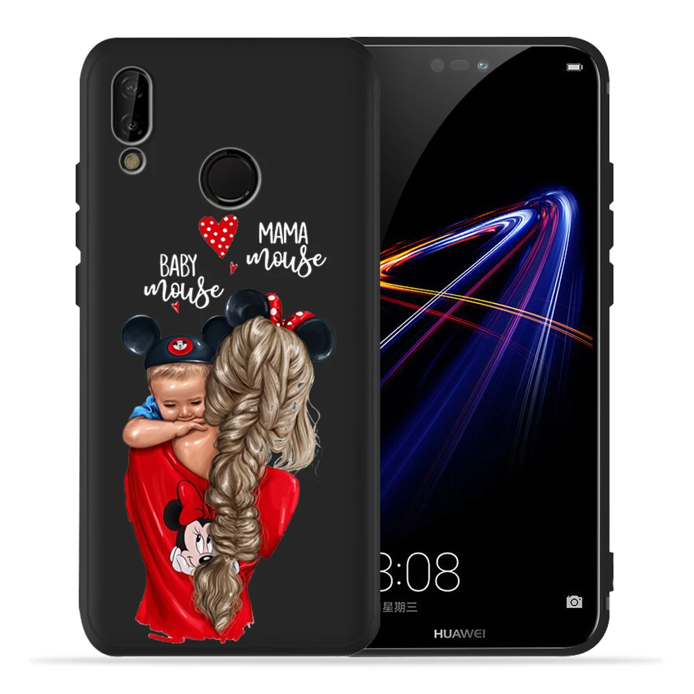 Чехол Super Mom Baby Mama mouse Girl Для huawei P20 Lite P30 huawei P30 Lite P8Lite P9Lite P Smart family Etui