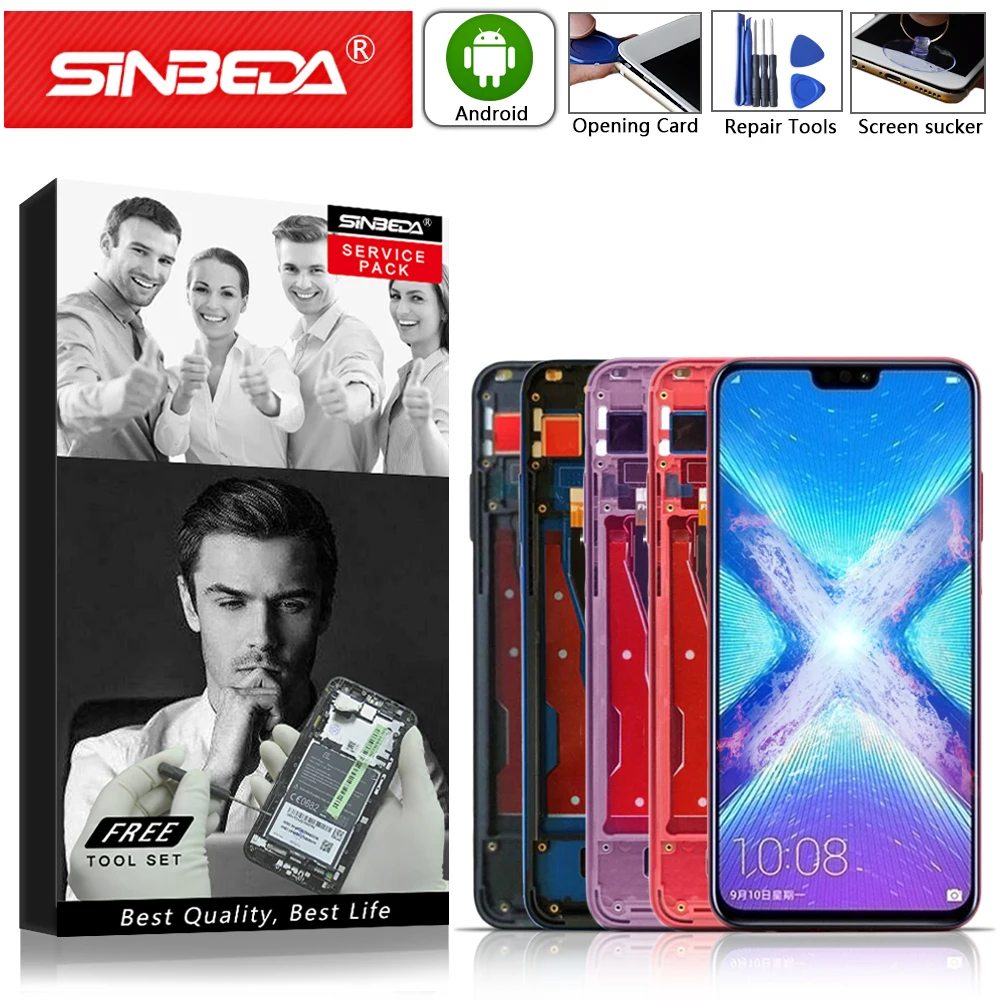 6 5 &quotпроверено в сборе для huawei Honor 8X ЖК дисплей JSN L21 L42 AL00 L22 Дисплей Сенсорный