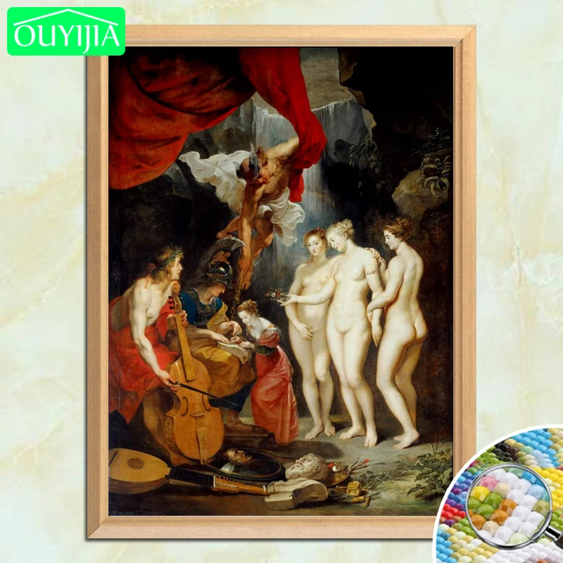 

Rubens Famous Painting "The Education of the Princess" 5D DIY Diamond Painting Full Square Diamond Embroidery Rhinestone Picture