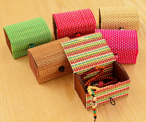 Модное кольцо ожерелье серьги бамбуковые деревянные коробки для хранения ювелирных изделий косметические горячие продажи контейнер для хранения