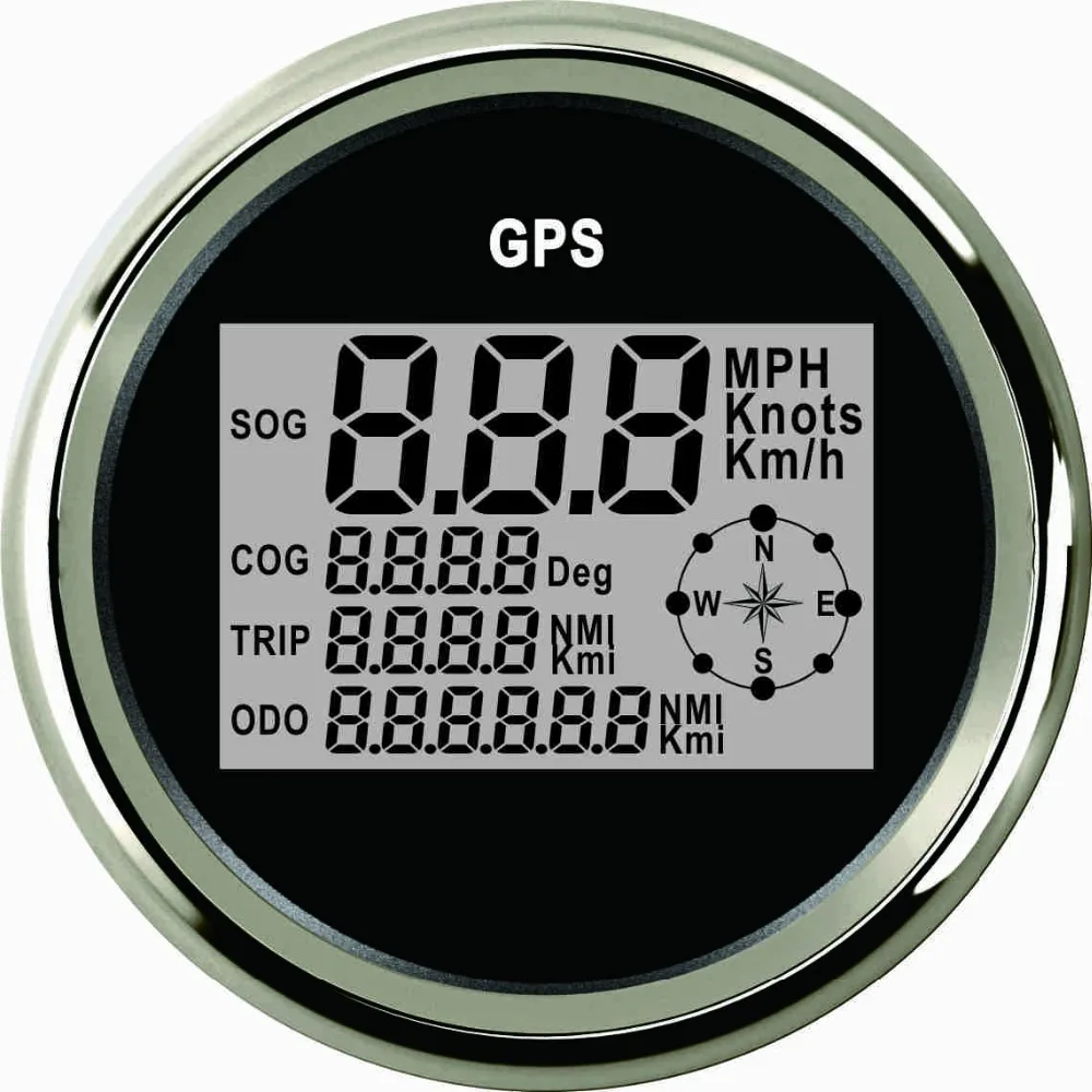 Авто Мото грузовик 85 мм Цифровой GPS Спидометр 12 V 24 V с Подсветка