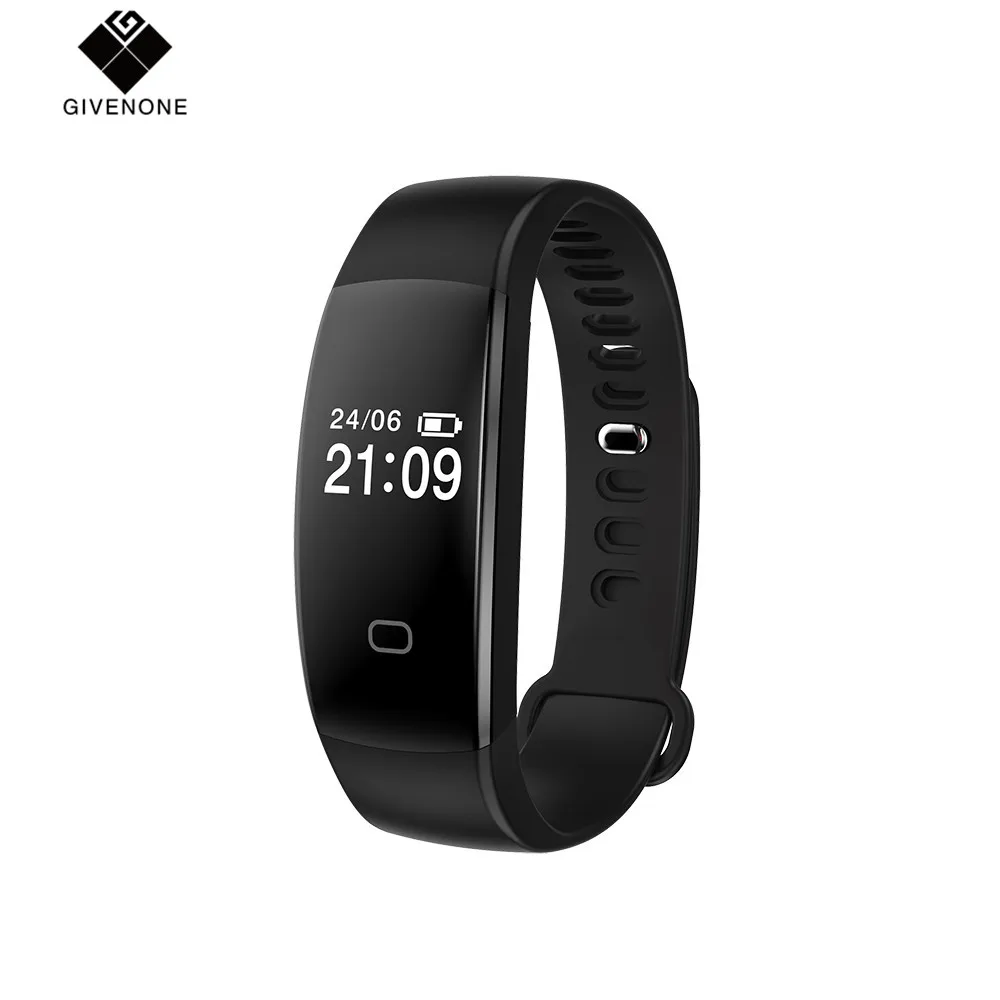 

GIVENONE F08HR Fiteness Tracker Multiple Function Wristband Heart Rate Monitor Braclet Call SMS Alert Find Phone Smart Band