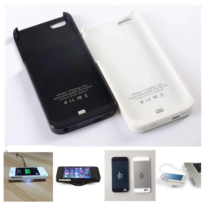 QI Wireless Charger Charging Receiver Cover Case for Apple
