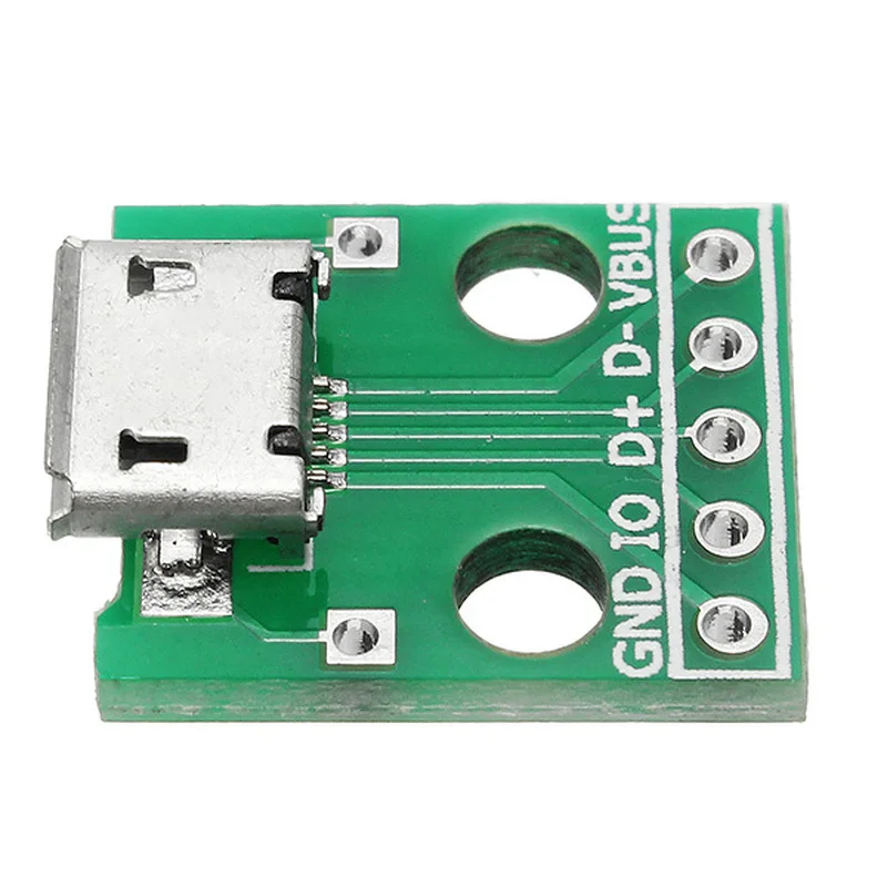 20 шт. Micro USB для Dip Гнезда B Тип микрофона 5P патч с паяльной адаптерной платой RC