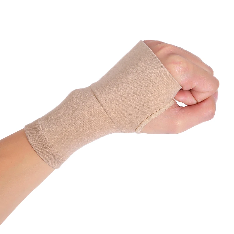 Carpal Tunnel Wrist Brace Compression Wrist Support Sleeve Health Sports Fitness Hand Protective Wristband Black/Skin XXL