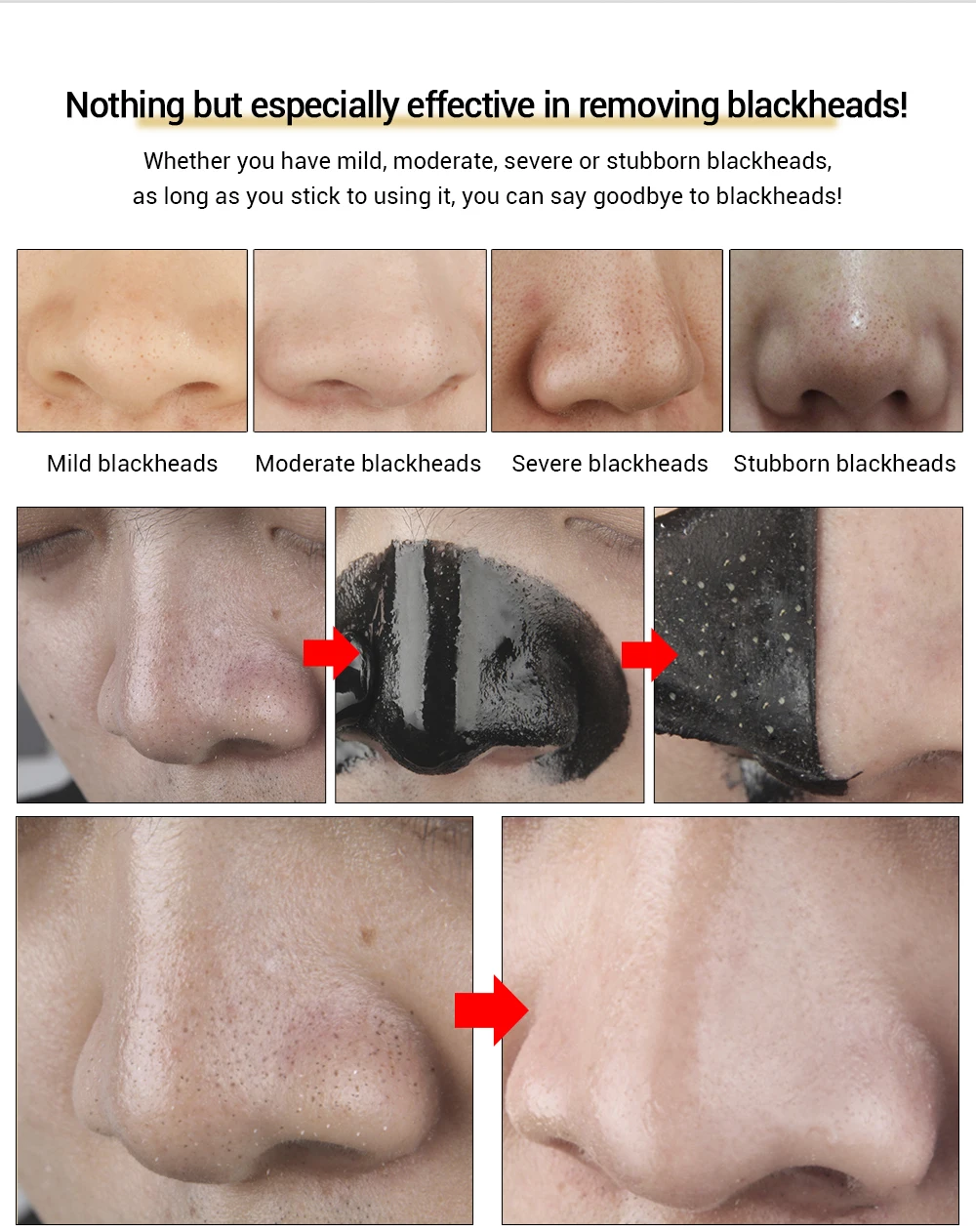 LANBENA 5 шт. черная маска blackhead очищающий Отшелушивающий Off грязевая маска для лица угольная маска от акне и питающее масло Управление по уходу за кожей