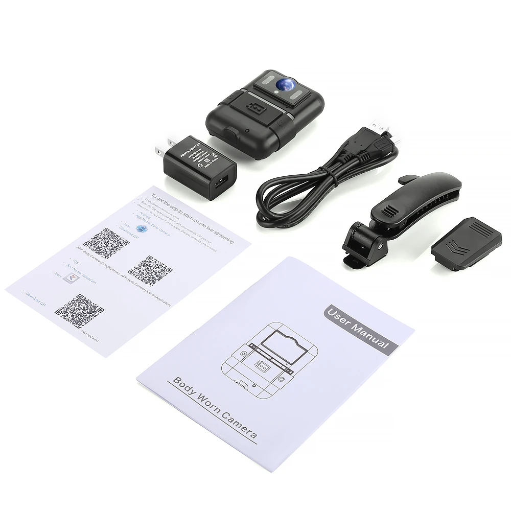 Boblov WN11 Wi Fi камера носимая под одеждой 32 GB 1296 P Новатэк 96658 полицейская 360 Поворотный