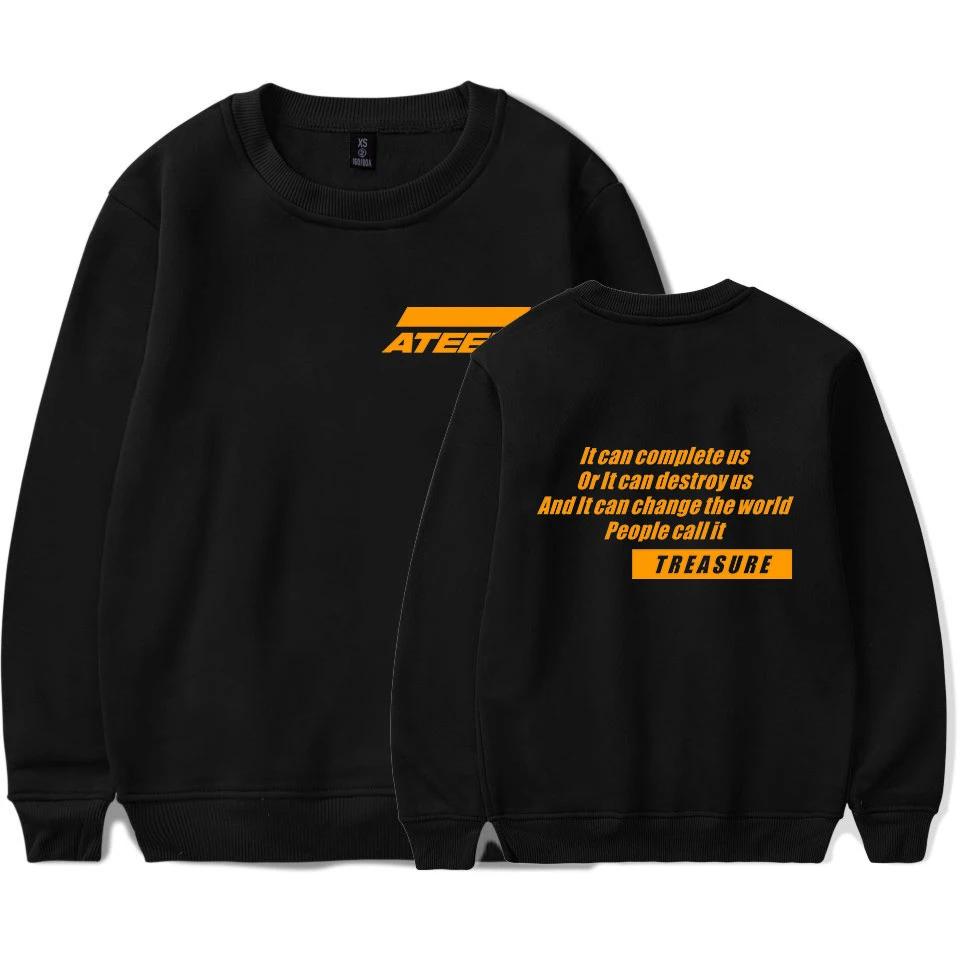 LUCKYFRIDAY текущий Новый ATEEZ женская повседневная одежда хип хоп толстовки с длинными