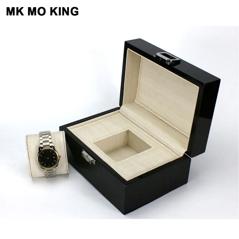 Роскошная брендовая Подарочная коробка из цельного дерева для мужских и женских часов с браслетом, Высококачественная деревянная коробка для хранения с 1 сеткой