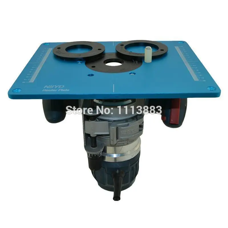 Router Table Insert Plate With Pre drilled Holes and 3 Removable Rings