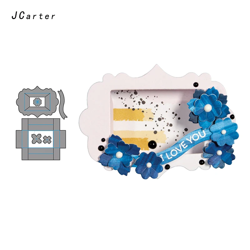 

JCarter 3D Flower Photo Frame Metal Cutting Dies Stencils Scrapbooking for DIY Embossing Folder Paper Card Crafts Handmade Album